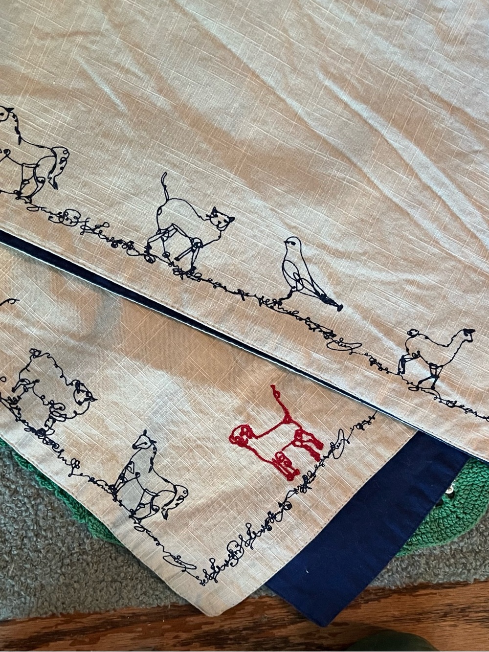 Vintage Country Large Table Runner 84” by 15” EUC